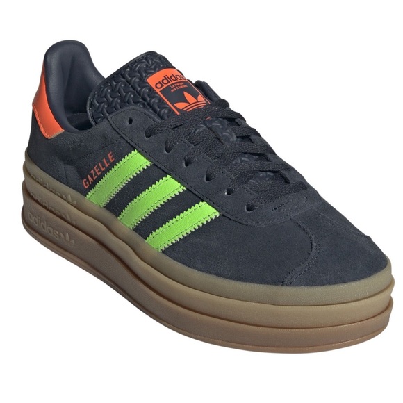 👖🍋‍🟩 ADIDAS GAZELLE BOLD NAVY LIME 🍋‍🟩👖